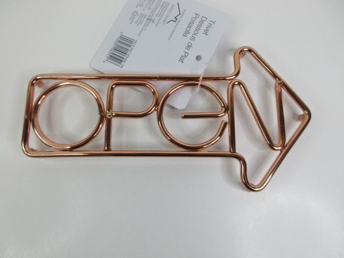 Rose gold metal trivet - rose,