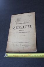 (132B) ZENITH Type 58 DC Carburetor Manual Aviation Engine HISPANO-Suiza 200 HP