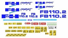 Fiat-Hitachi FB 110.2 Autocollants, Kit Complet