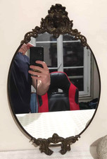 miroir mural ovale ancien en