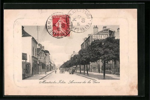 Cpa mantes jolie avenue de - mantes-la-jolie,,