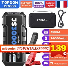 TOPDON JS3000 3000A demarreur batterie voiture booster de démarrage jumpstarter