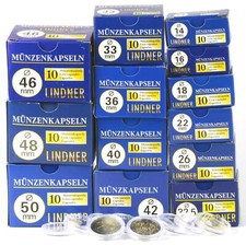Lindner Ronde Coin Capsules pour Monnaie 14-50mm Taille au Choix