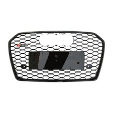 For Audi A6 C7.5 S6 2016-2018 Honeycomb Grill RS6 Style Front Bumper Grill Black