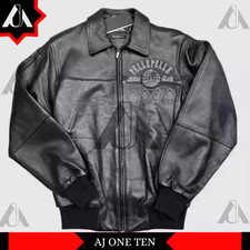 Men’s Pelle Pelle Marc Buchanan Soda Club Bomber Jacket Genuine Cowhide AJ Brand