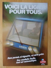 LIGIER JS4 orig 1982 French Microcar Sales Leaflet Brochure - JS 4 Sans Permis