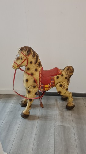 Ancien jouet cheval tole a - jouet,