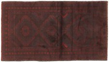 Tapis Beloutch Baloutch 90x180 Fait Main Noir Géométrique Oriental