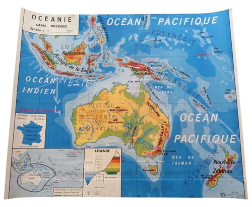 Carte scolaire mdi océanie - carte,