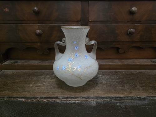 Ancien vase avec anse verre - ancien,