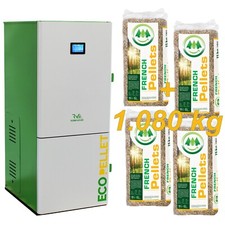 Chaudière à Pellets Automatiquement / 12 Kw Avec 1080 KG de Bois + Réservoir
