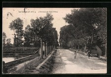 Old postcard La Loupe, L ́Avenue du Gros Chene 