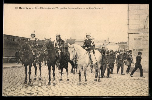 Cpa bourges fete historique - bourges,,