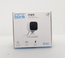 Blink Mini Compact indoor plug-in smart security camera 1080p HD, Open Box
