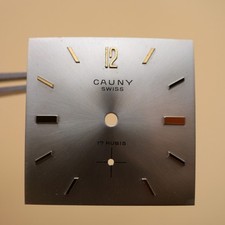 Cadran de montre DAMAS 500 BL - CAUNY Ø26x26mm [NOS] (Watch dial)
