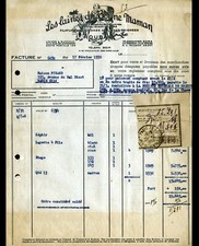 ROUBAIX (59) KNITTING WOOL ""GOOD MOM"" invoice in 1950