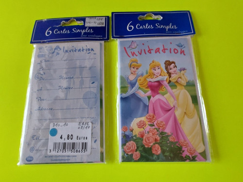 Paquet cartes invitation - paquet, 6