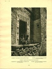 Antique Jerusalem Door of the House Double Sided 1925 Book Document