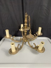 Lustre bronze doré massif