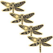  Broche libellule de dessin animé, 4 pièces, décorations à la mode, soleil,