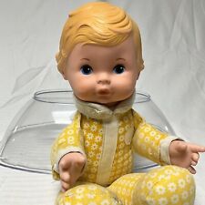 1975 Fisher Price Honey Blonde Baby Doll Sitter 208 Vintage Yellow Flower  15