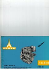 Manuel liste de pièces moteur Deutz F3L812D F3L 812D