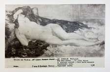 Salon de Paris, Mlle Humbert-Vignot, Le châle Rouge, Photogravure d’époque, Nu