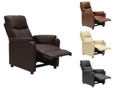 Fauteuil Relax En Simili Cuir Inclinable Repose-Pieds Accoudoir Dossier Relaxant