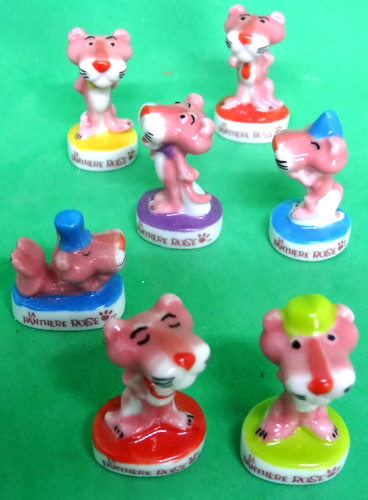 Lot fèves panthère rose - 7,