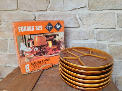 Assiettes fondue vintage - assiettes,