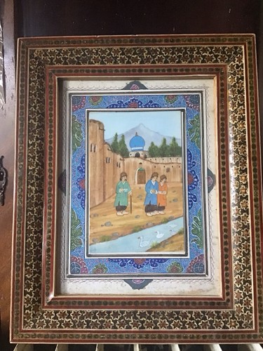 Tableau syrien huile - huile,, scène