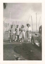 OLD PHOTOGRAPH ~1950 GASCONY STOPOVER IN GUADELOUPE SMALL GROUP