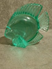 Daum Poisson en Cristal Vert Émeraude.