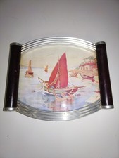 Ancien plateau service Bois et