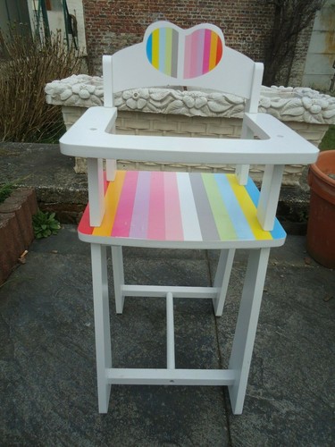 Chaise haute poupée - haute, en