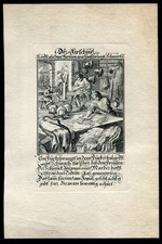 old engraving eau forte hatter tanner