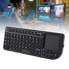 Touchpad Keyboard Small 2.4GHz Wireless USB Rechargeable Portable Thin Touch NEW