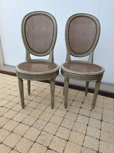 Paire chaises canné style - de,