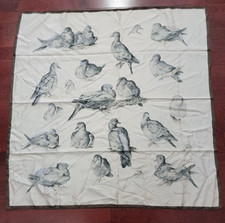 Original HERMES Vintage scarf "LES TOURTERELLES", 1950s