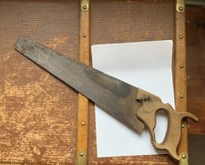 SCIE POIGNÉE BOIS ET METAL OUTIL ANNÉE 37 ANCIEN ART POPULAIRE BUCHERON VINTAGE