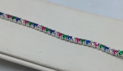 Bracelet tennis multicolore - bracelet,