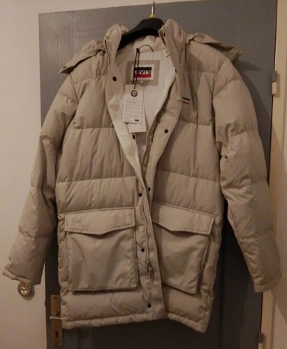 Doudoune levi beige noire - doudoune,