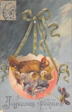 Postcard fantasy representing a chicken / happy easter