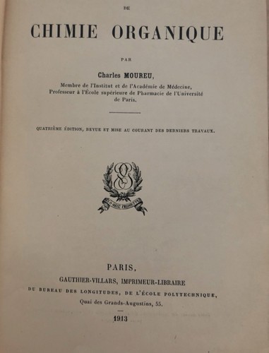 Très ancien livre chimie - très,