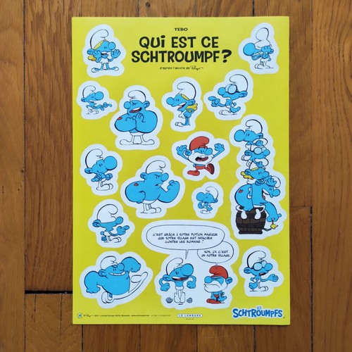 Planche autocollants qui - qui, est