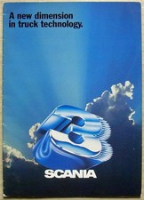 SCANIA 3 Series Trucks Commercial Sales Brochure Nov 1987 Ref MK32020enGB/11.87
