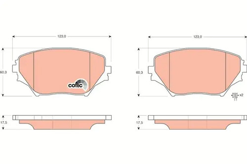 Plaquettes frein gdb3251 - plaquettes, de