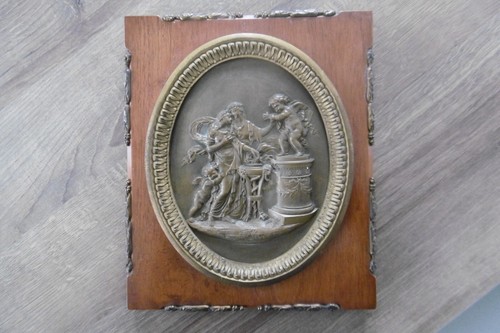 Ancien cadre médaillon - , bas