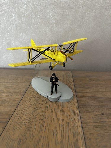Figurine biplan jaune tintin - biplan,