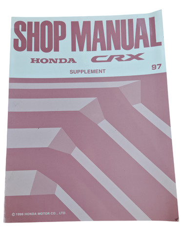 Manuel atelier honda - manuel, crx